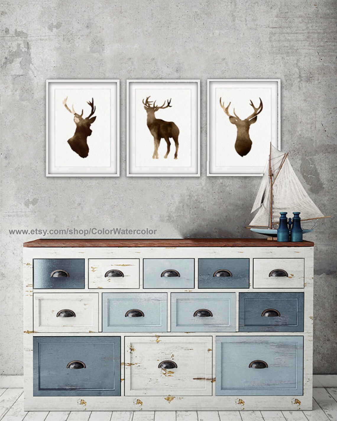 Deer Wall Decor Deer Home Decor Deer Art Print Deer Etsy