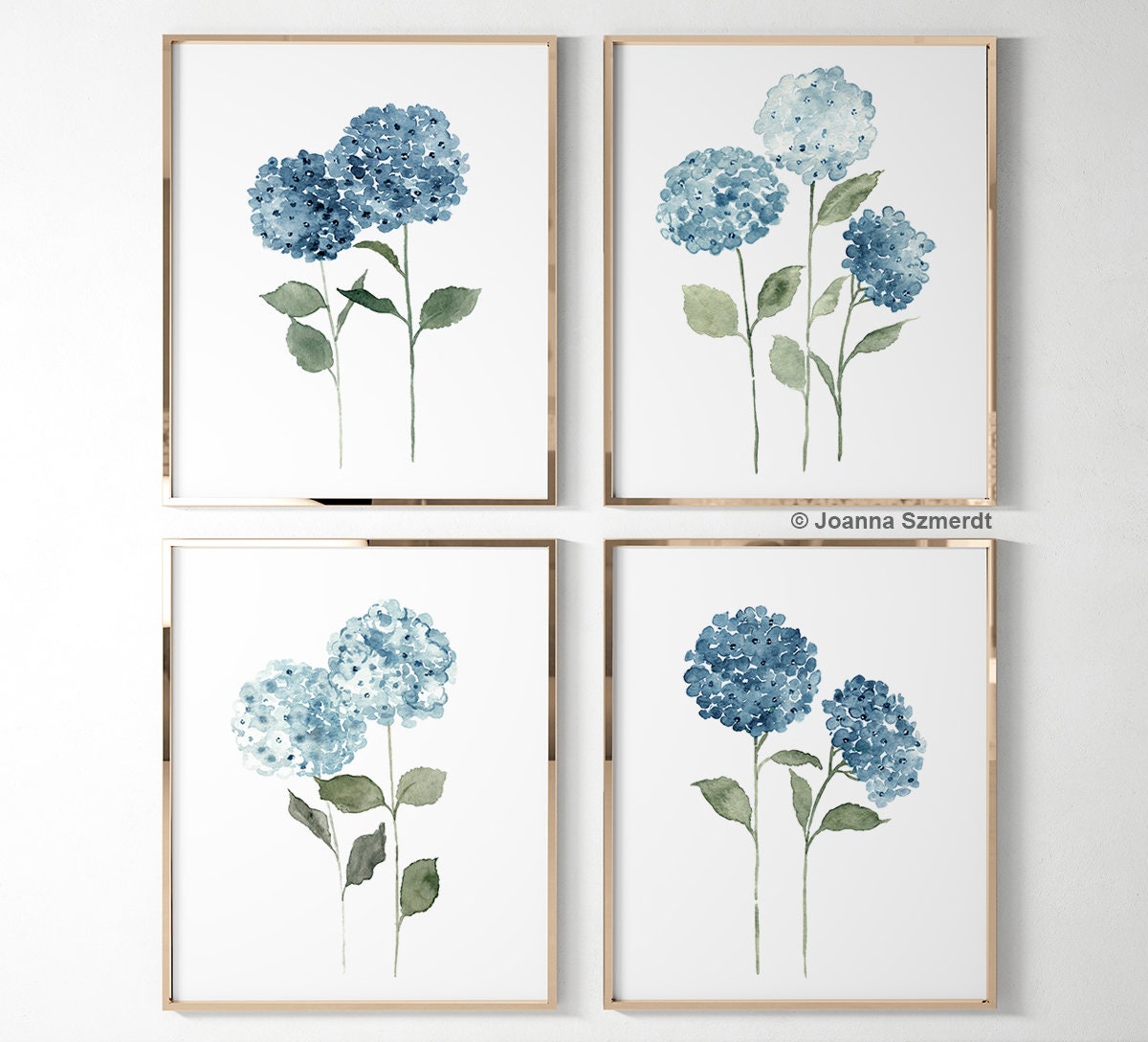 Art & Collectibles Digital Prints hydrangea prints wall decor set of 2 ...