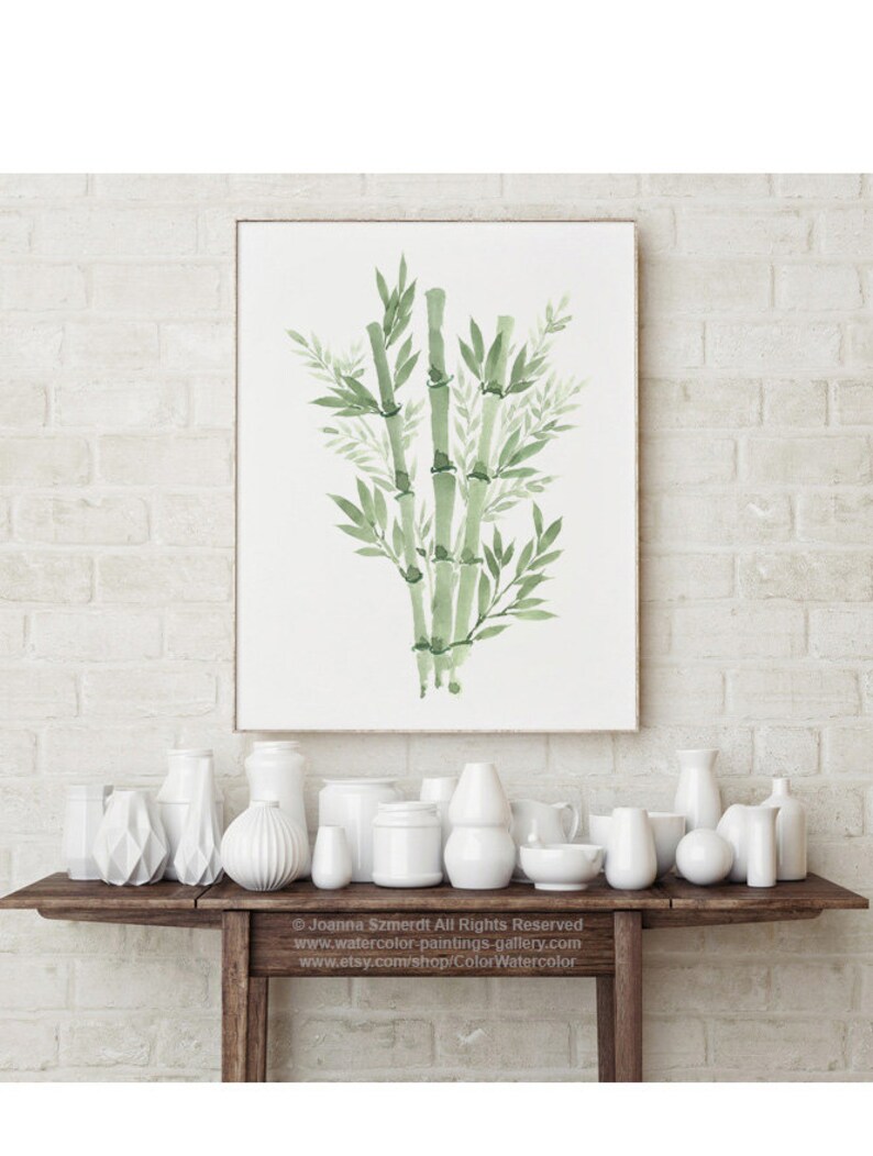 Bamboo Wall Art Green Bamboo Bundle Bamboo Art Print Bamboo Etsy