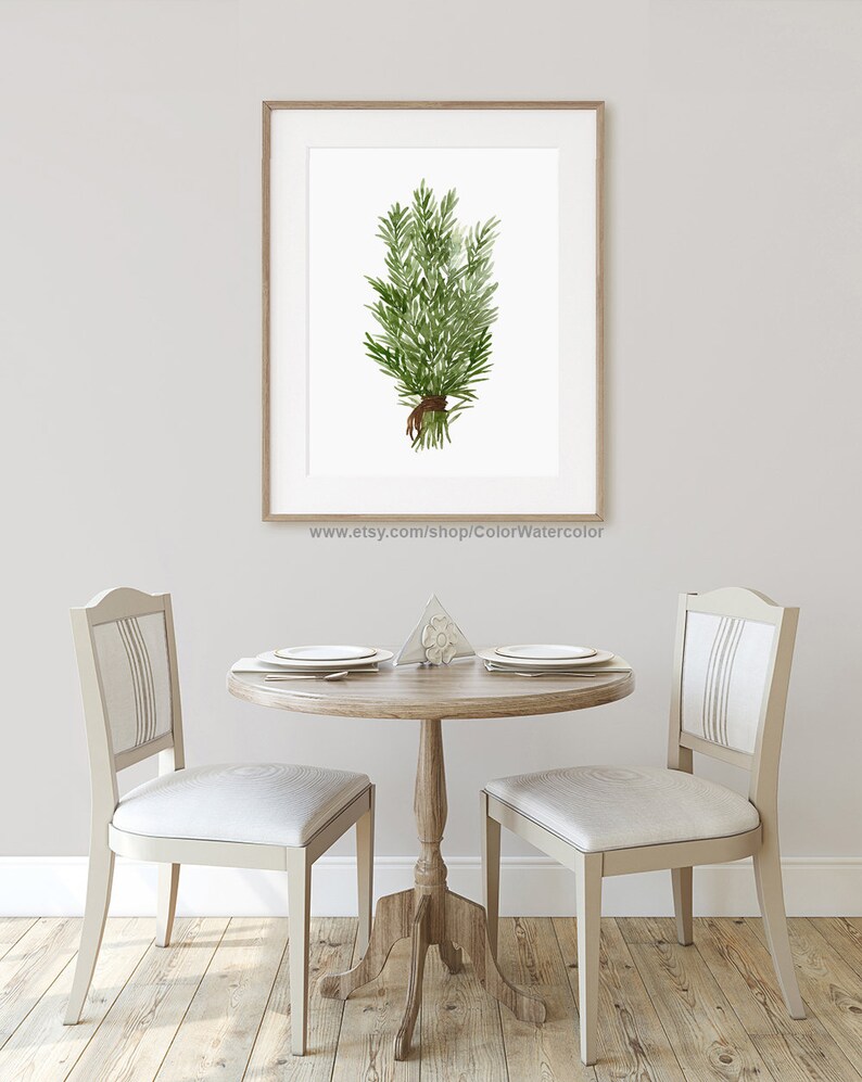 Rosemary Plant Rosemary Print Rosemary Wall Art Rosemary Etsy