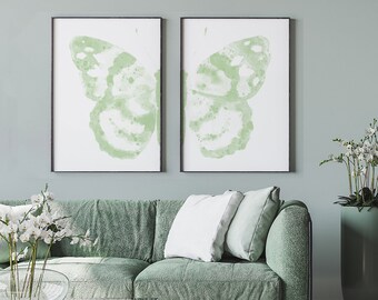 With Path Art Print Home Decor Wall Art Poster F Blue Butterfly 