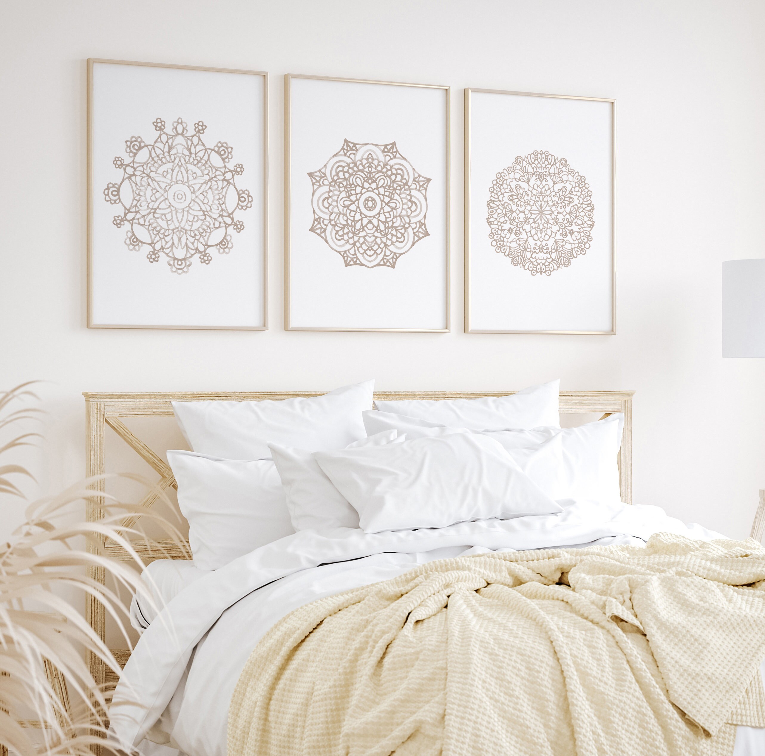 Mandala Wall Art, Gallery Wall Set of 3 Mandala Art Prints, Mandala ...