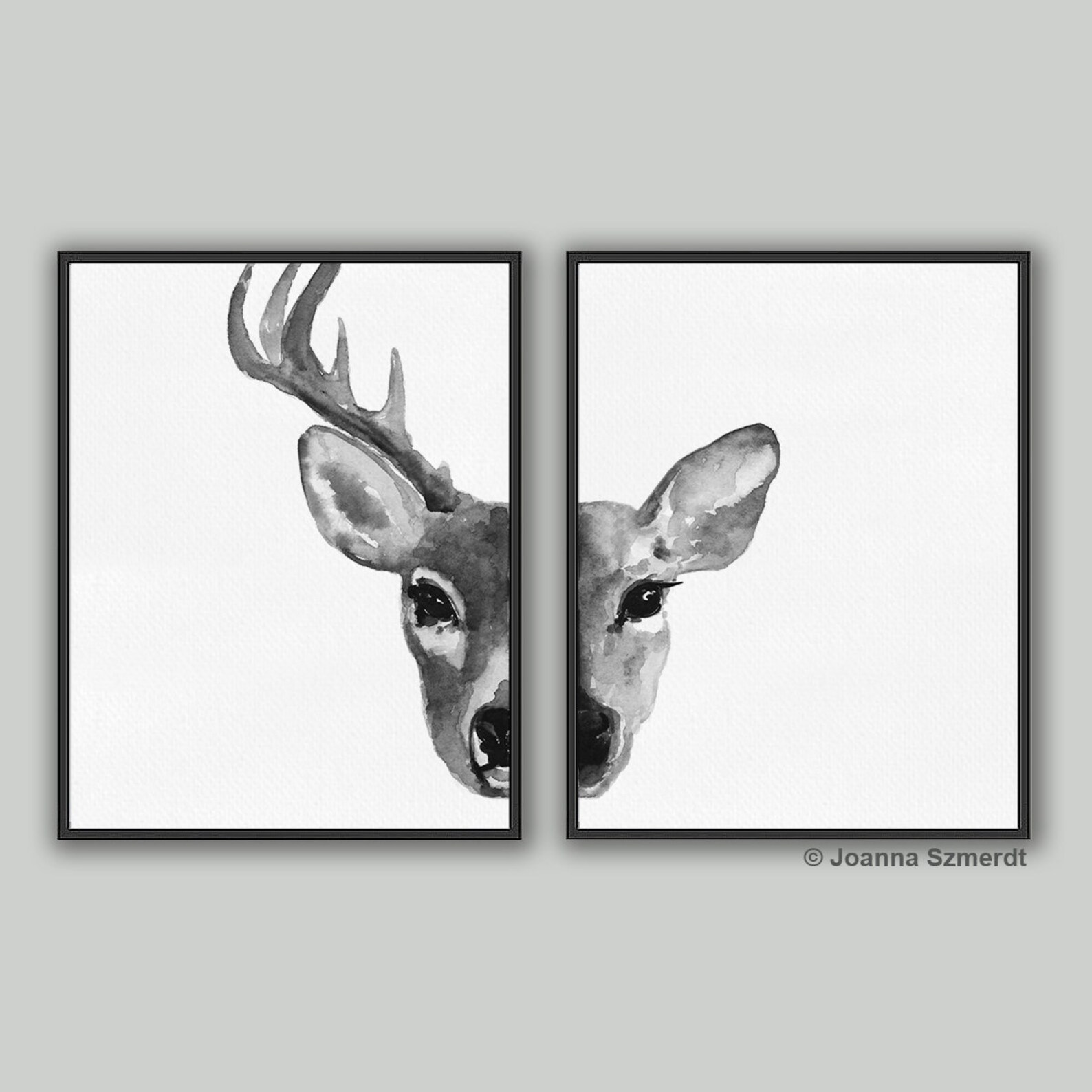 Deer Art Print Deer Wall Decor Deer Home Decor Buck Poster Etsy