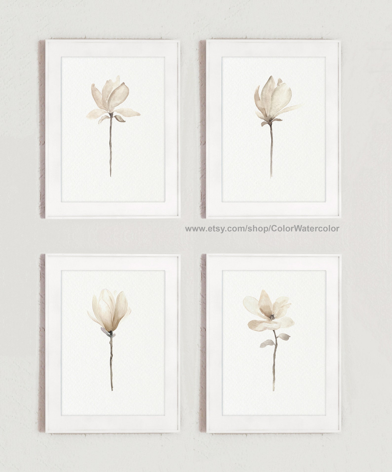 Magnolia Art Print Magnolia Wall Art Magnolia Wall Decor Etsy