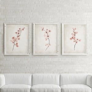 Cherry Blossom Rustic Decor Vintage Set of 3 Prints Extra - Etsy