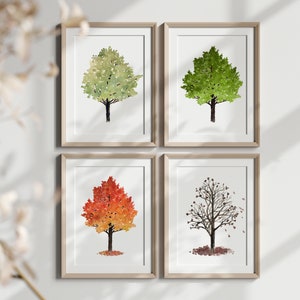Four Elements Wall Art, Four Seasons Wall Art, Spring Summer Fall ...