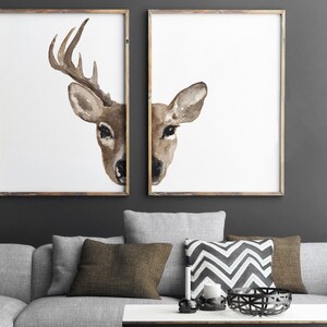 Master Bedroom Wall Deer and Buck set of 2 image 3