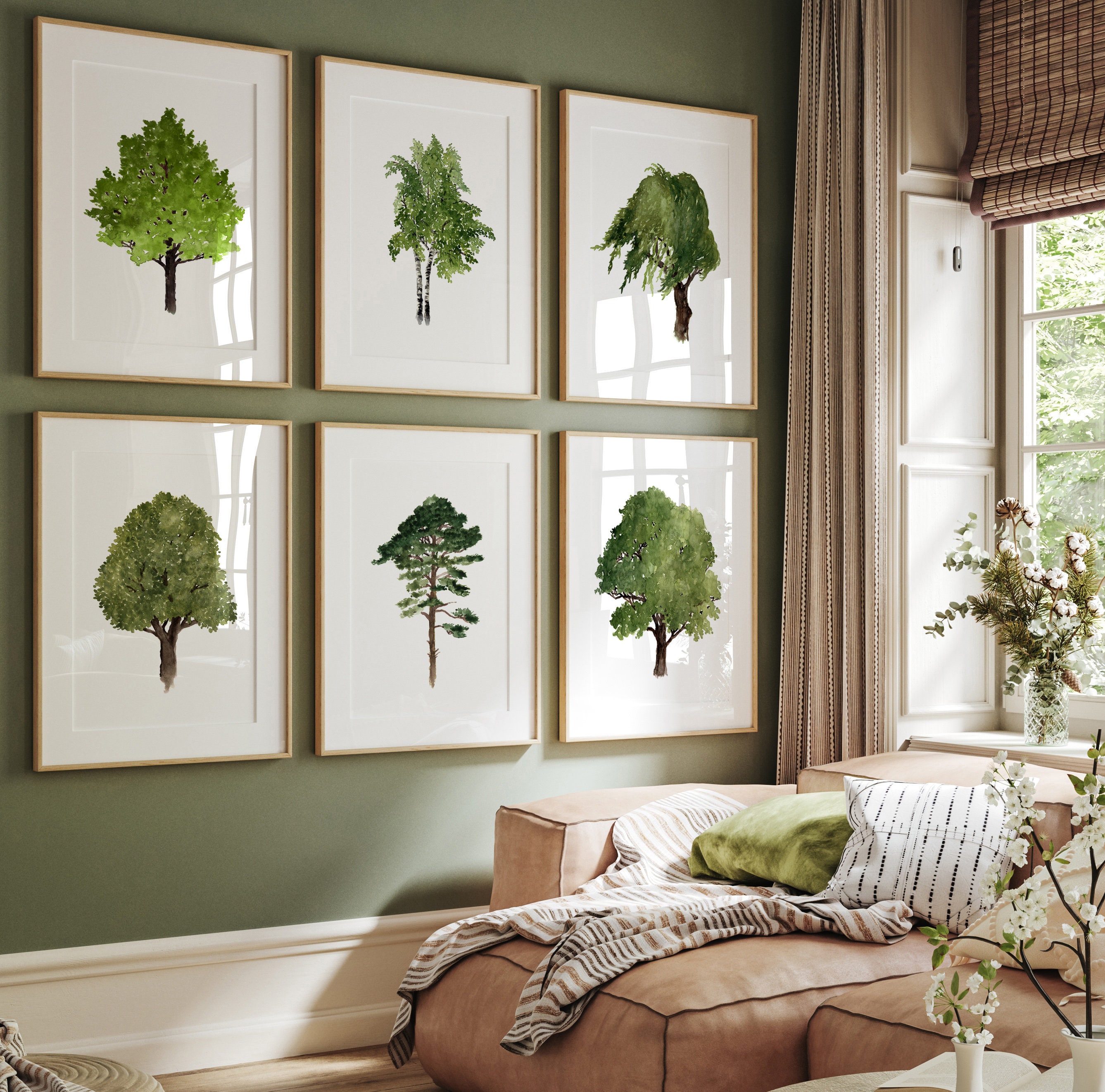 Tree Art Print, Tree Family Wall Art, Oak Tree Wall Art, Maple Tree ...