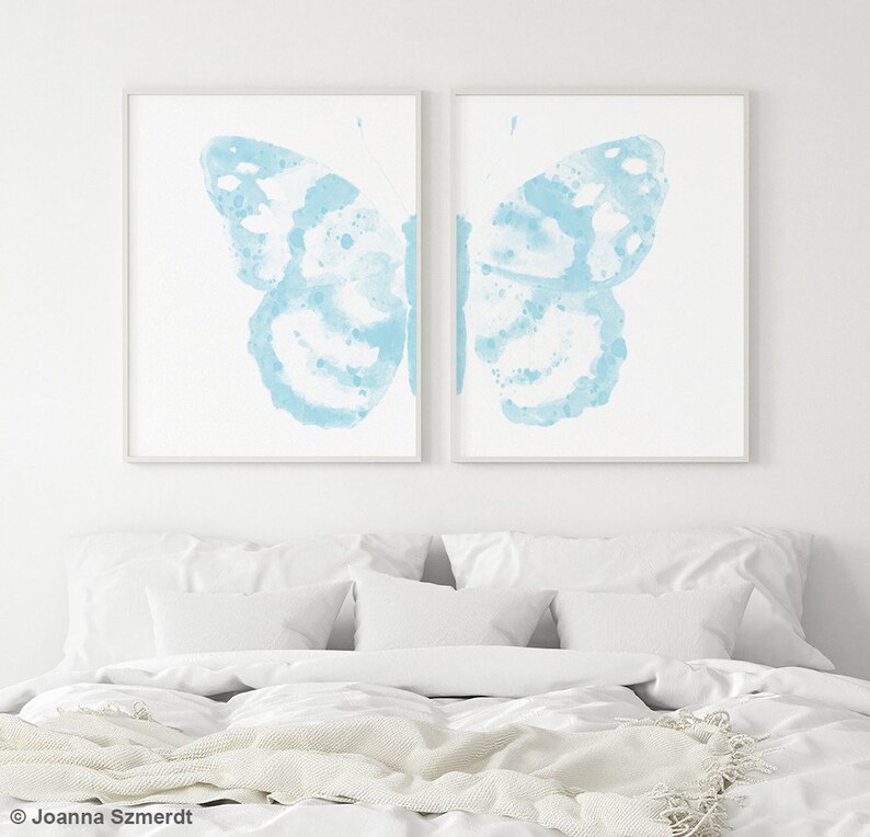 Butterfly Art Print Butterfly Wall Art Blue Butterfly Etsy