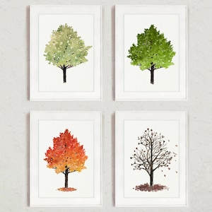 Four Elements Wall Art, Four Seasons Wall Art, Spring Summer Fall ...