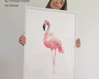 Flamingo Wall Art, Flamingo Art Print, Pink Flamingo Prints, Flamingo Wall Decor, Bird Print Painting