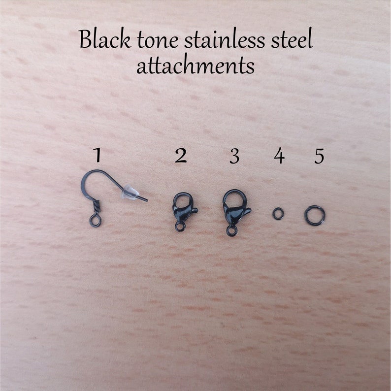 Black Stainless Steel Nose / Lip To Ear Chain Single image 5