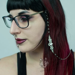 Filigree Bat Stainless Steel Beaded Glasses Chain