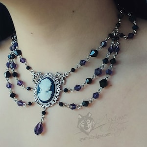 Minerva Stainless Steel Beaded Choker Necklace