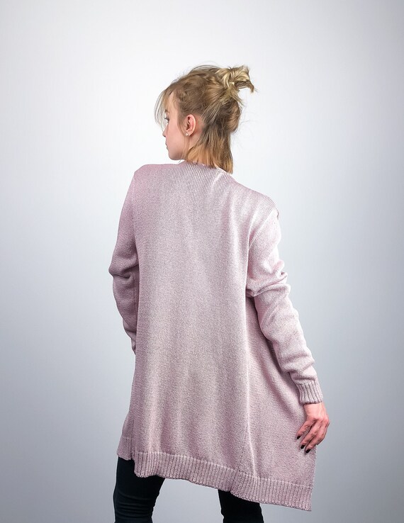 silk long cardigan coat