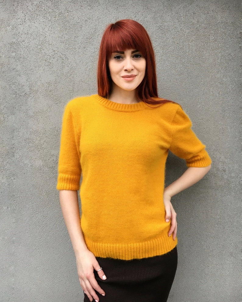 angora v neck sweater