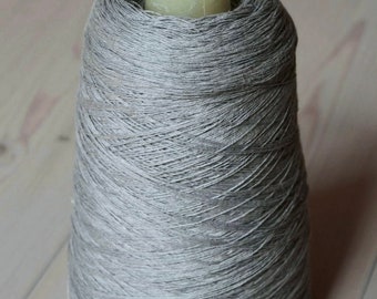 Steel Grey 100% LINEN Knitting Crochet Yarn Thread 3-ply 340g / 12oz Cone