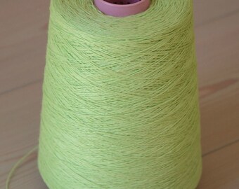 Salad Green 100% LINEN Knitting Crochet Yarn Thread 3-ply 550g / 19.4oz Cone