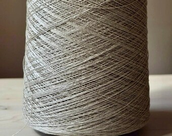 100% Natural Undyed LINEN Knitting Crochet Yarn Thread 5-ply 1300g / 45.9oz Cone 700g/ 24.7oz