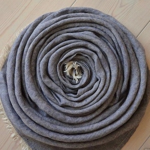 Heavy LINEN Purple & Beige Melange Scarf, Linen Scarf Shawl, Wide Long Linen Scarf