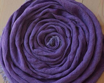Violet LINEN Scarf, Purple Scarf, Lightweight Scarf, Summer Scarf