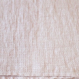 Pale Pink LINEN Waffle Towel, Bath Towel, Hand Towel image 2