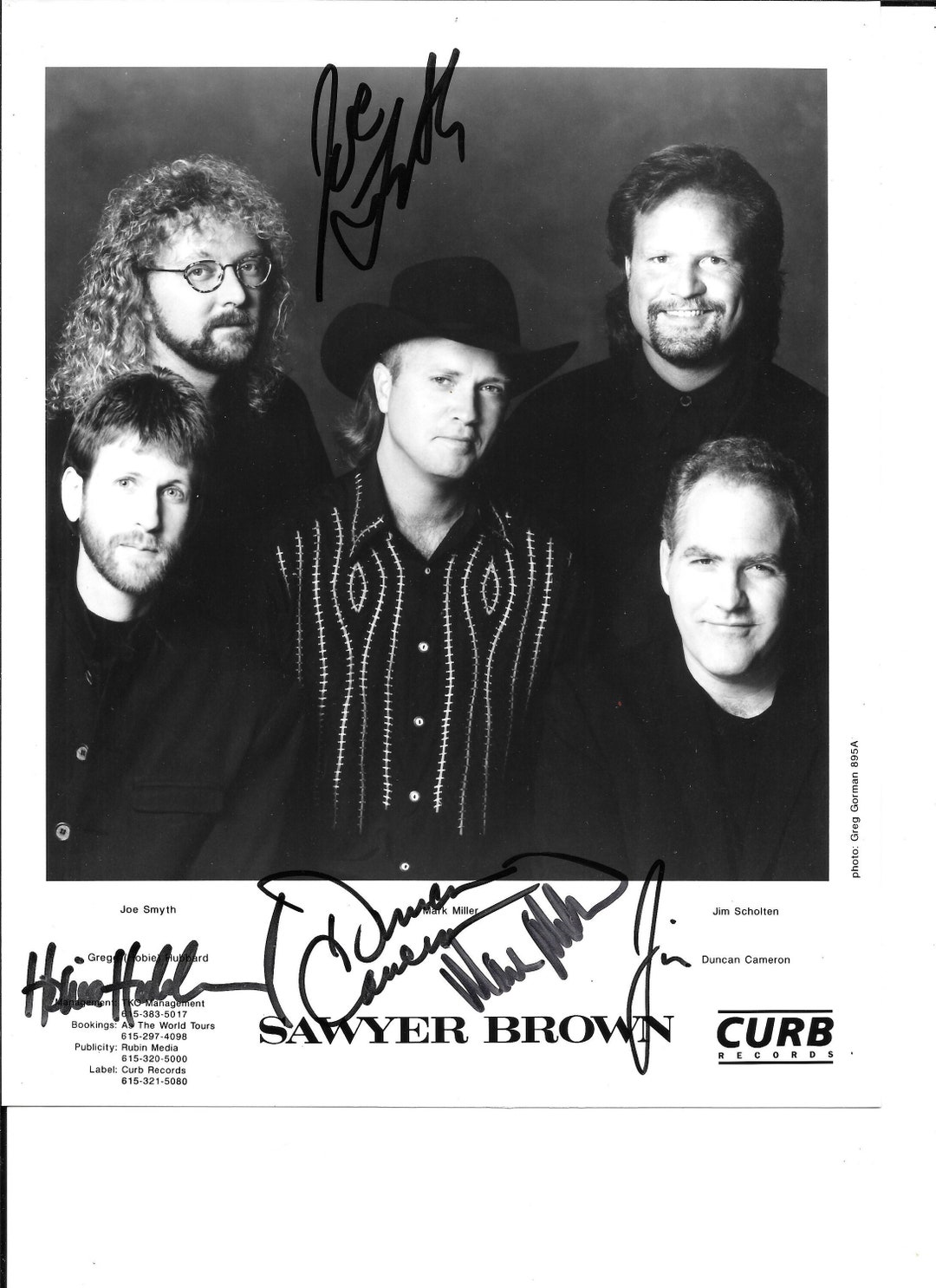 Sawyer Brown Band Vintage 8 X 10 Signed Publicity Photo Etsy