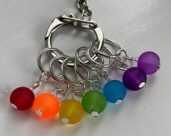 Rainbow stitch markers STITCH MARKERS for knitting and crochet