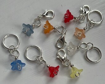 Bright flower stitch markers STITCH MARKERS for knitting and crochet