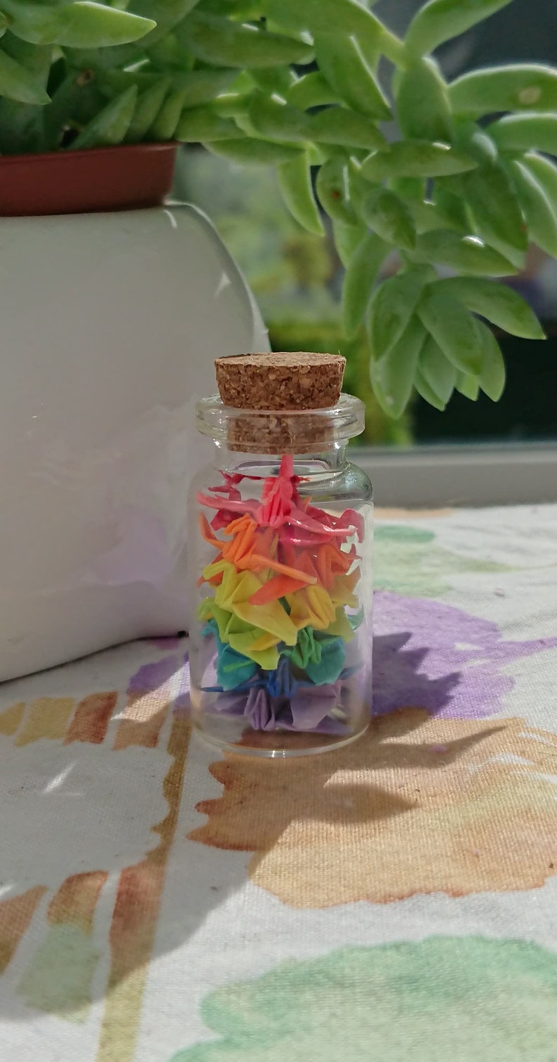 Paper Crane Jar Origami Crane Jar Wedding Gift Pride Etsy
