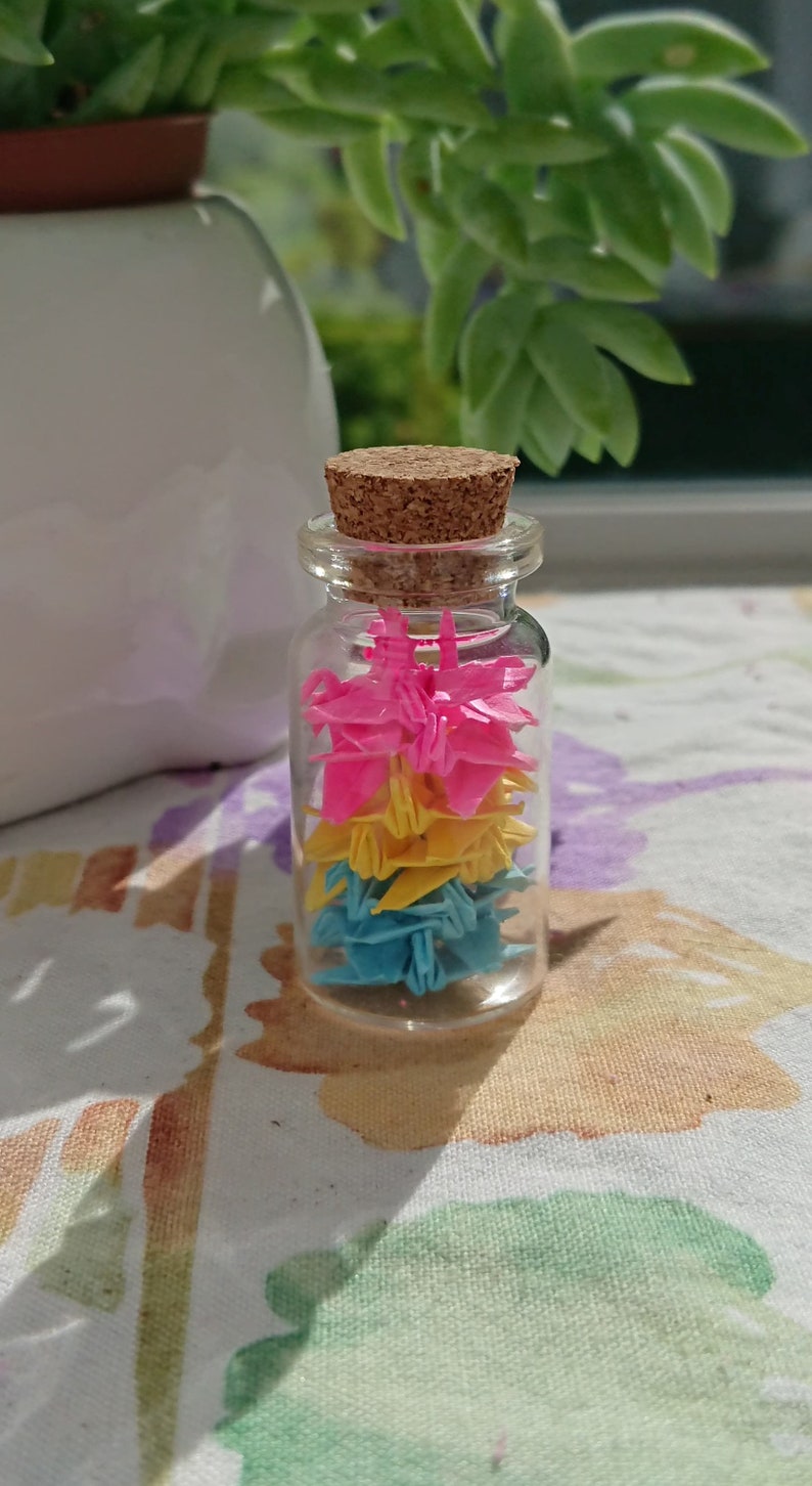 Paper Crane Jar Origami Crane Jar Wedding Gift Pride Etsy