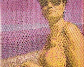 geborduurd portret +/- 17x23cm