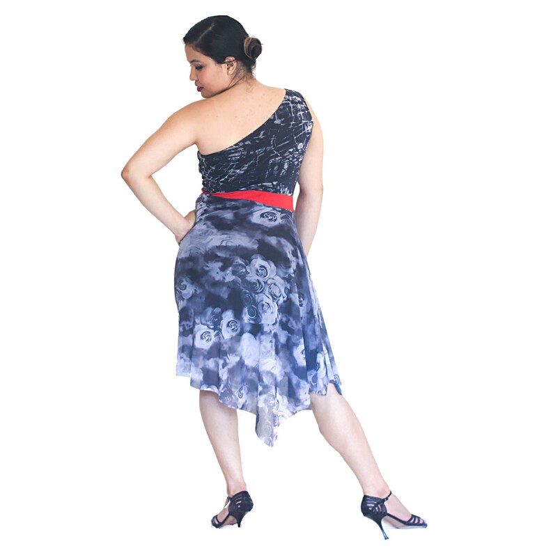 One Shoulder Ballroom Dress
