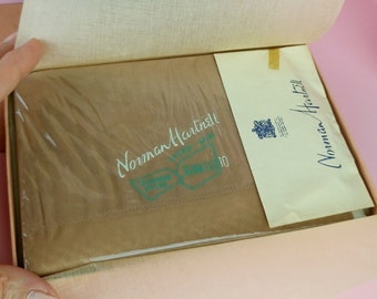 Vintage 40s Norman Hartnell nylonowe pończochy/martwy zapas/rozmiar 9
