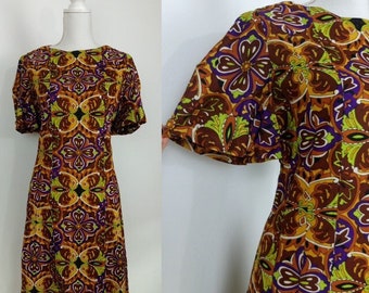 Vintage 60s floral dress /size M/L