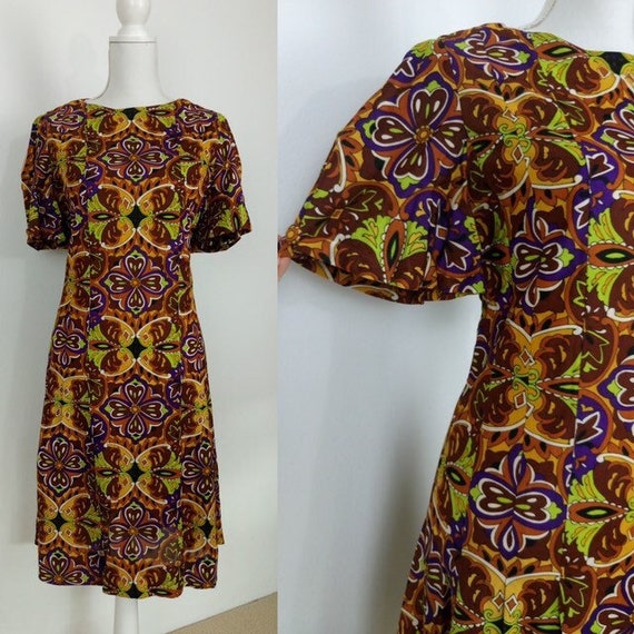 Vintage 60s floral dress /size M/L - image 1