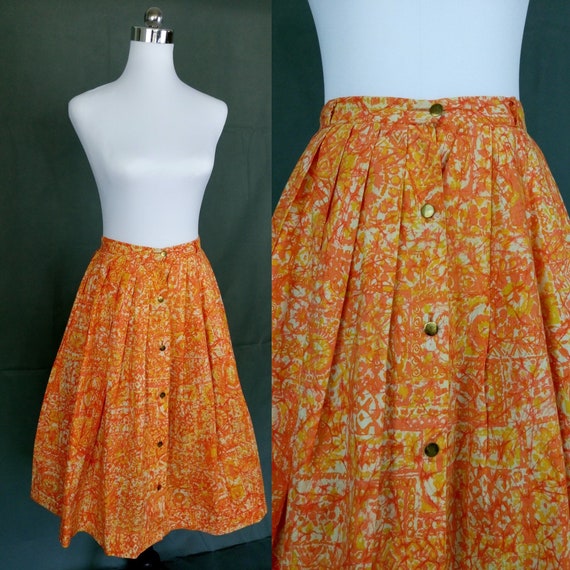 1950s Catalina Sportswear circle cotton skirt/rock