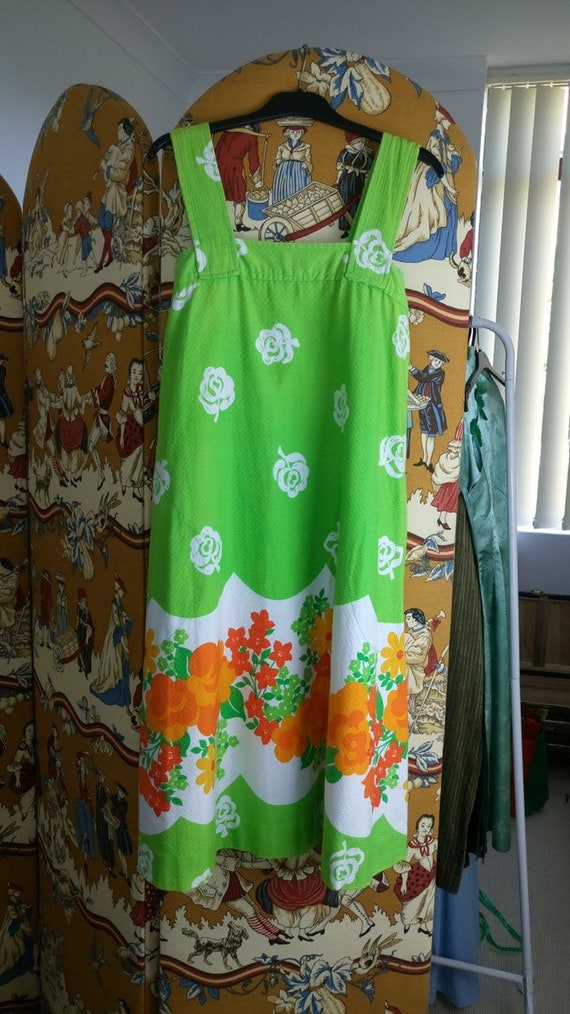 Vintage 1960s cotton summer dress/60s colourful m… - image 8