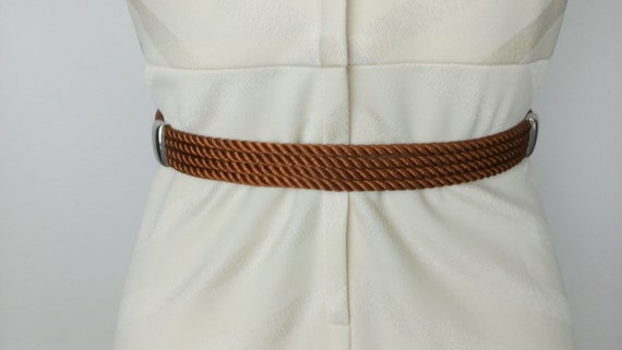 Vintage 70s/80s brown horse shoes rope belt/40s s… - image 8