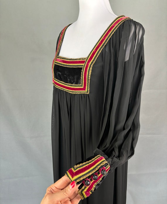 Vintage 70s Rumak and Sample Bohemian Dress/Silk … - image 6