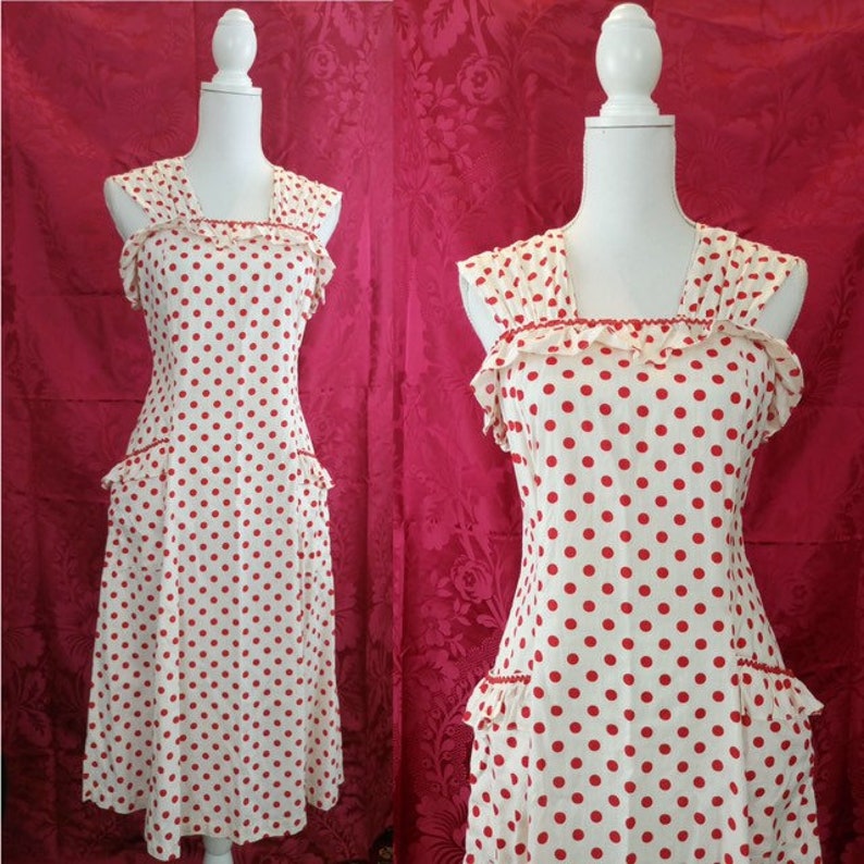 white polka dot summer dress