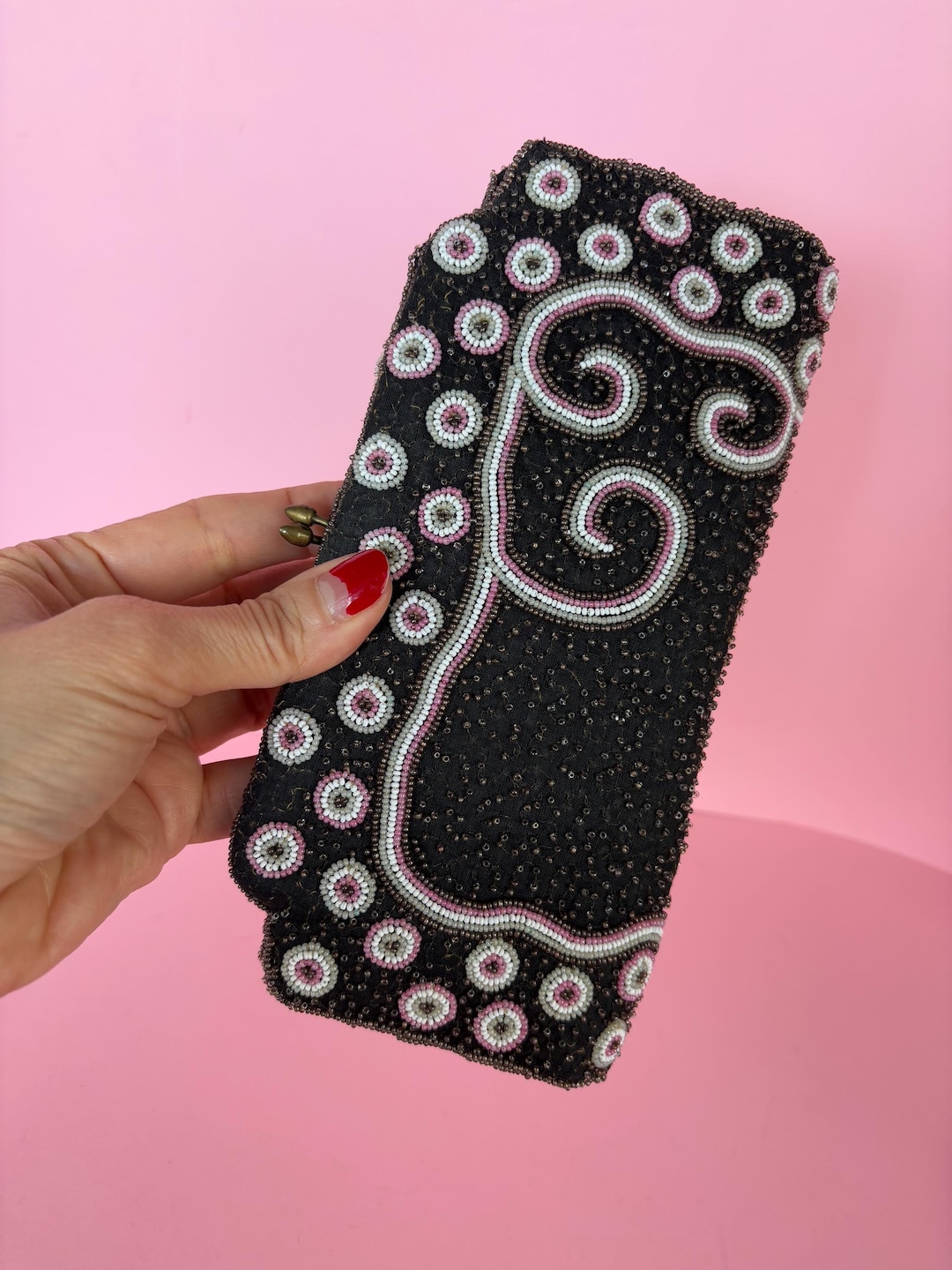 Vintage 1930s Beaded Evening Clutch Bag/art Deco Beaded Purse - Etsy