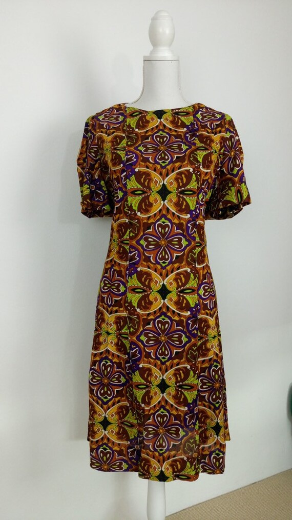 Vintage 60s floral dress /size M/L - image 3