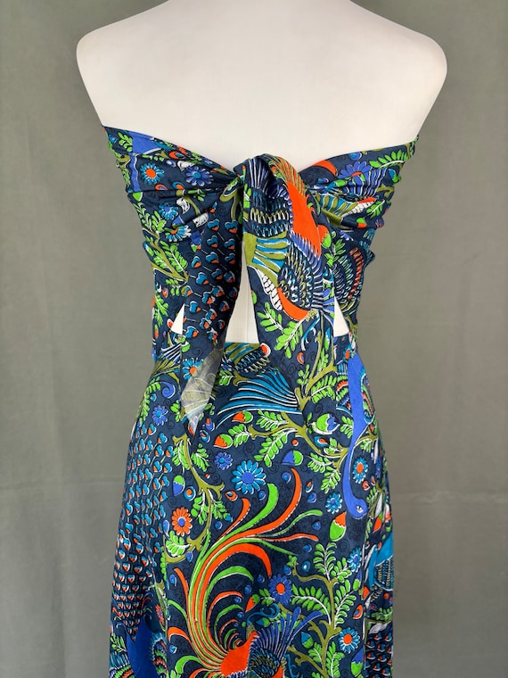 Vintage 70s does 40s two pieces tropical silk pri… - image 9