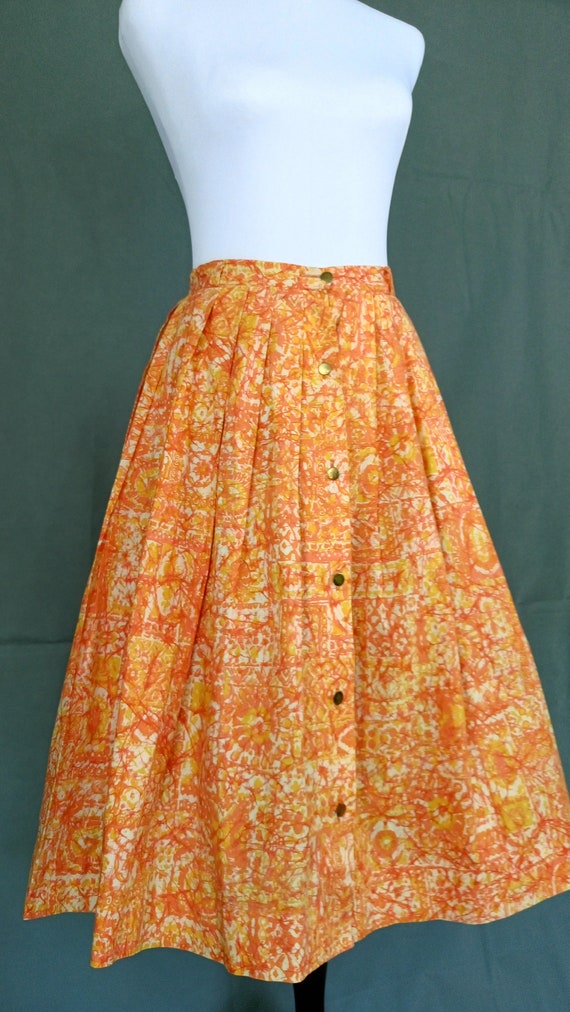 1950s Catalina Sportswear circle cotton skirt/roc… - image 3