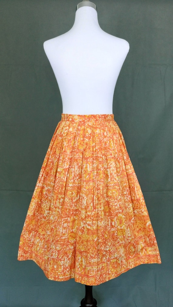 1950s Catalina Sportswear circle cotton skirt/roc… - image 5