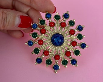 Vintage Sarah Coventry floral/star brooch