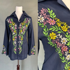 Vintage 60s Embroidered Tunic Top - Etsy UK