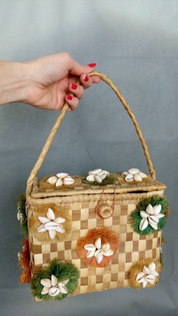 Late 40s Wicker Shells box handbag