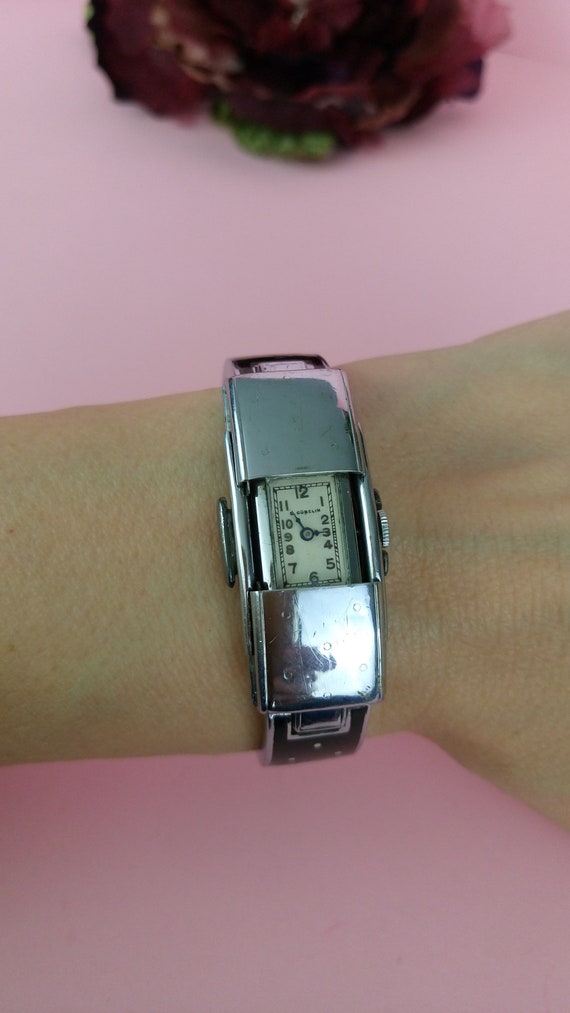 Vintage 1930s E. Gubelin Ladies wrist watch/ Art … - image 4